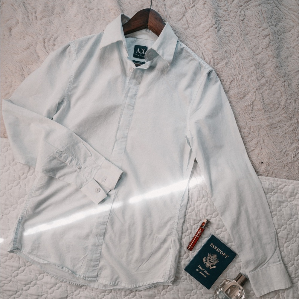 Armani Exchange Blue Shirt - Slim Fit